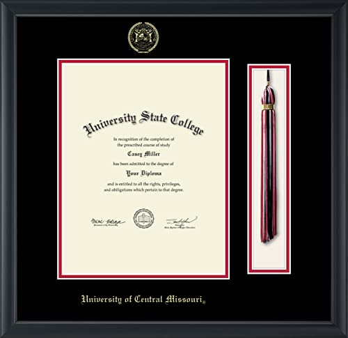 University of Central Missouri - Officially Licensed - Gold Embossed Tassel Diploma Frame - Document Size 8.5" x 11"