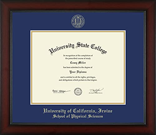 University of California Irvine School of Physical Sciences - Officially Licensed - Gold Embossed Diploma Frame - Document Size 11" x 8.5"