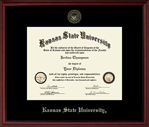 Church Hill Classics Kansas State University - Gold Embossed - Featuring Camby Moulding - Officially Licensed - Diploma Size 11" x 8.5"