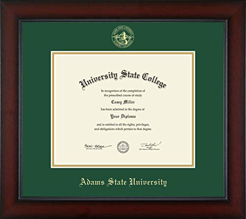 Adams State University - Officially Licensed - Gold Embossed Diploma Frame - Document Size 10" x 8"