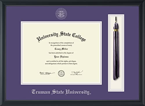 Truman State University - Officially Licensed - Silver Embossed Tassel Diploma Frame - Document Size 11" x 8.5"