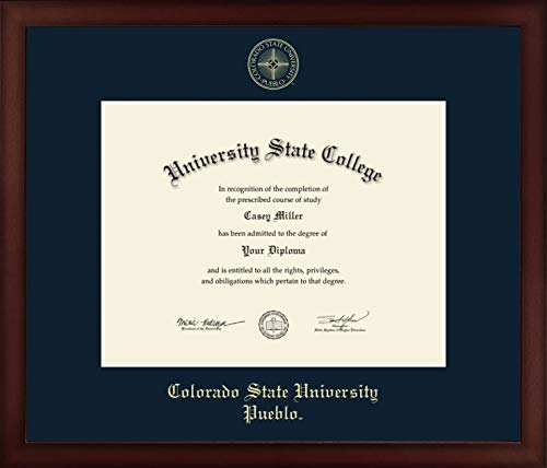 Colorado State University Pueblo - Officially Licensed - Gold Embossed Diploma Frame - Document Size 11" x 8.5"