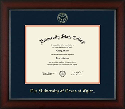 The University of Texas at Tyler - Officially Licensed - Gold Embossed Diploma Frame - Document Size 11" x 8.5"