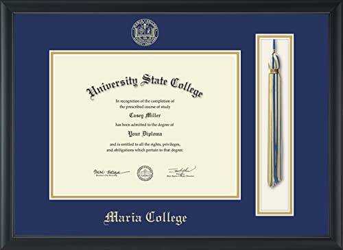 Maria College - Officially Licensed - Gold Embossed Tassel Diploma Frame - Document Size 11" x 8.5"