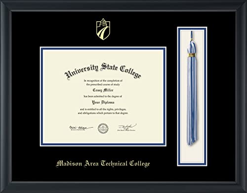 Madison Area Technical College - Officially Licensed - Gold Embossed Tassel Diploma Frame - Document Size 9" x 7"