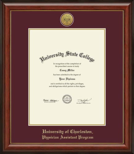 University of Charleston Physician Assistant Program - Officially Licensed - Gold Medallion Diploma Frame - Document Size 11" x 14"