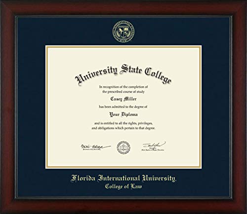 Florida International University College of Law - Officially Licensed - Gold Embossed Diploma Frame - Document Size 14" x 11"