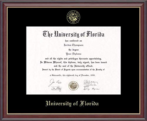 Church Hill Classics University of Florida - Gold Embossed - Featuring Studio Moulding - Officially Licensed - Diploma Size 16" x 11.5"