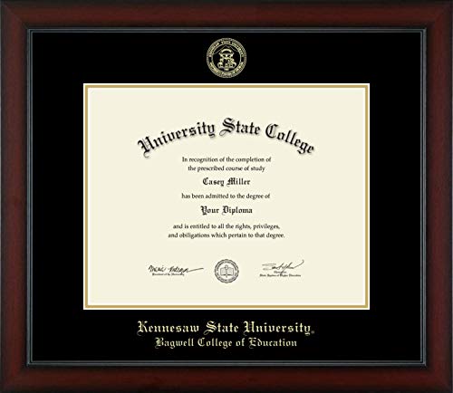 Kennesaw State University Bagwell College of Education - Officially Licensed - Gold Embossed Diploma Frame - Document Size 14" x 11"