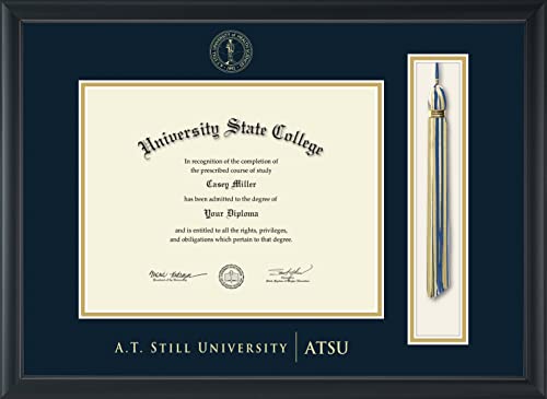 A.T. Still University - Officially Licensed - Gold Embossed Tassel Diploma Frame