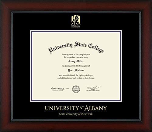 University at Albany State University of New York - Officially Licensed - Gold Embossed Diploma Frame - Document Size 11" x 8.5"