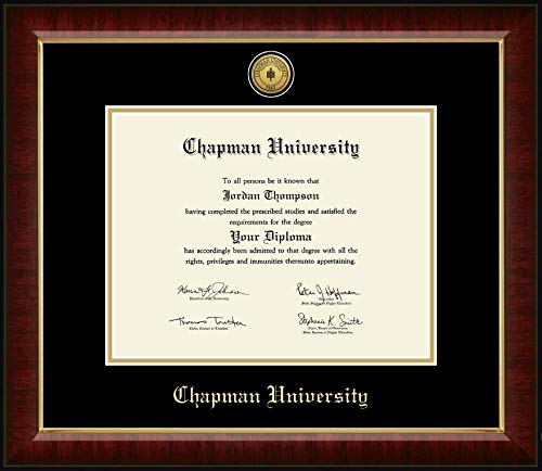 Church Hill Classics Chapman University - Gold Engraved Medallion - Featuring Murano Moulding - Officially Licensed - Diploma Size 11" x 8.5"