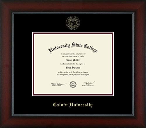 Calvin University - Officially Licensed - Gold Embossed Diploma Frame - Document Size 9" x 7"