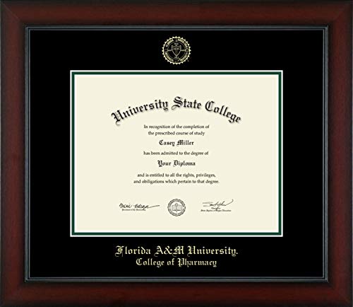 Florida A&M University College of Pharmacy - Officially Licensed - Gold Embossed Diploma Frame - Document Size 11" x 8.5"