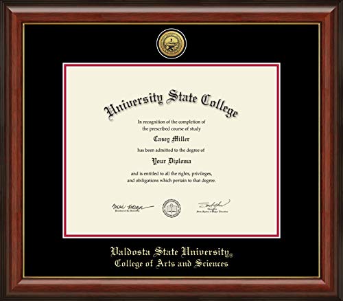 Valdosta State University College of Arts and Sciences - Officially Licensed - Gold Medallion Diploma Frame - Document Size 15" x 12"