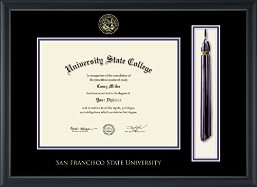 San Francisco State University - Officially Licensed - Gold Embossed Tassel Diploma Frame - Document Size 11" x 8.5"