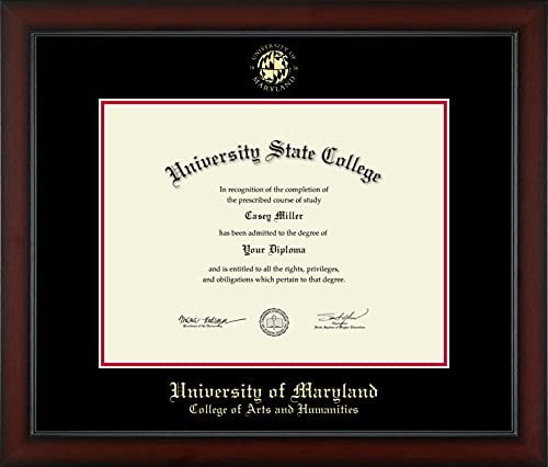 University of Maryland, College Park College of Arts and Humanities - Officially Licensed - Gold Embossed Diploma Frame - Document Size 17" x 13"