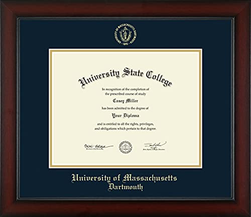 University of Massachusetts Dartmouth - Officially Licensed - Gold Embossed Diploma Frame - Document Size 11" x 8.5"