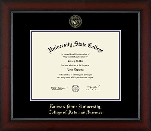 Kansas State University College of Arts and Sciences - Officially Licensed - Gold Embossed Diploma Frame - Document Size 11" x 8.5"