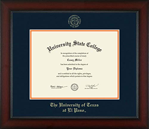 University of Texas at El Paso - Officially Licensed - Bachelor's/Master's - Gold Embossed Diploma Frame - Document Size 11" x 8.5"