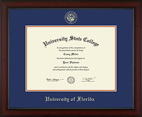 University of Florida - Officially Licensed - Gold Embossed Diploma Frame - Document Size 16" x 11.5"