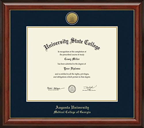 Augusta University Medical College of Georgia - Officially Licensed - Gold Medallion Diploma Frame - Document Size 17" x 14"