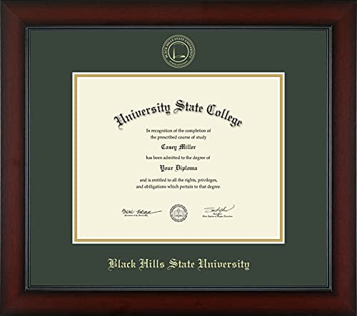 Black Hills State University - Officially Licensed - Gold Embossed Diploma Frame - Document Size 10" x 8"