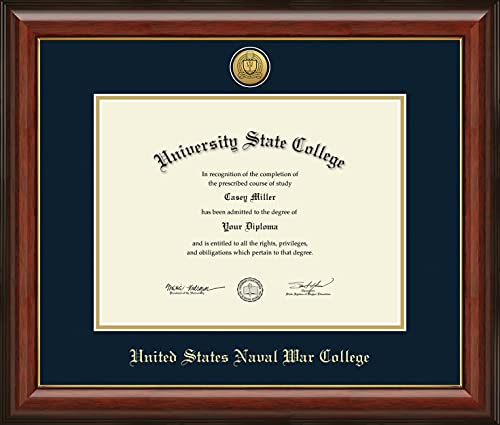 United States Naval War College - Officially Licensed - Gold Medallion Diploma Frame - Document Size 12" x 9"