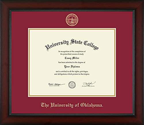 The University of Oklahoma - Officially Licensed - Gold Embossed Diploma Frame - Document Size 11" x 8.5"