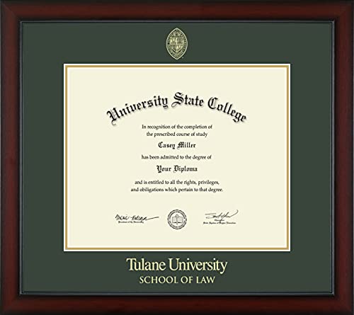 Tulane University School of Law - Officially Licensed - Gold Embossed Diploma Frame - Document Size 17" x 14"