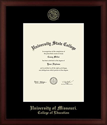 University of Missouri Columbia College of Education - Officially Licensed - Bachelor's/Master's - Gold Embossed Diploma Frame - Document Size 8.5" x 11"