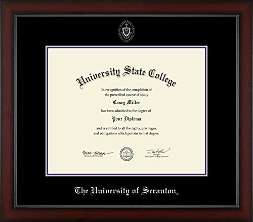 The University of Scranton - Officially Licensed - Silver Embossed Diploma Frame - Document Size 20" x 16"