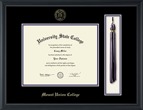 Mount Union College - Officially Licensed - Gold Embossed Tassel Diploma Frame - Document Size 10" x 8"