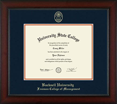 Bucknell University Freeman College of Management - Officially Licensed - Gold Embossed Diploma Frame - Document Size 10" x 8"