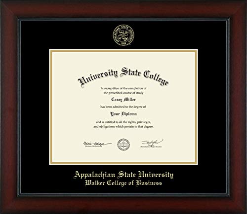 Appalachian State University Walker College of Business - Officially Licensed - Gold Embossed Diploma Frame - Document Size 11" x 8.5"