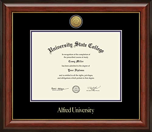 Alfred University - Officially Licensed - Gold Medallion Diploma Frame - Document Size 11" x 8.5"