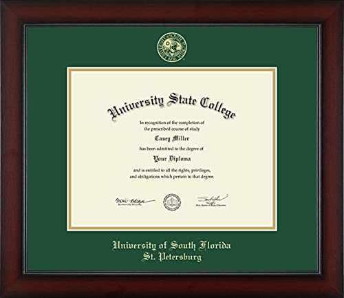 University of South Florida - Officially Licensed - Gold Embossed Diploma Frame - Document Size 11" x 8.5"