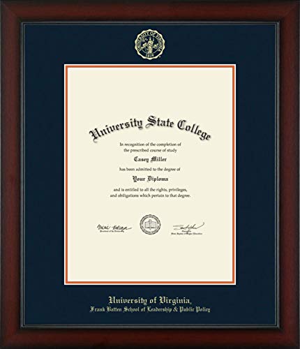 Framerly For University of Virginia Frank Batten School of Leadership & Public Policy - Officially Licensed - Gold Embossed Diploma Frame - Document Size 17" x 22"