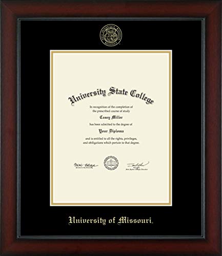 University of Missouri Columbia - Officially Licensed - Bachelor's/Master's - Gold Embossed Diploma Frame - Document Size 8.5" x 11"