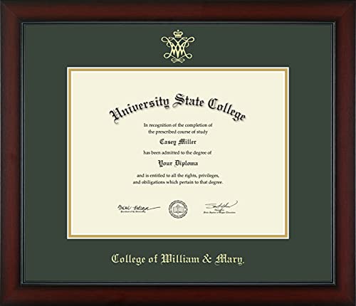 College of William & Mary - Officially Licensed - Gold Embossed Diploma Frame - Document Size 13" x 10"