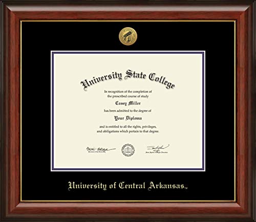 University of Central Arkansas - Officially Licensed - Gold Medallion Diploma Frame - Document Size 11" x 8.5"