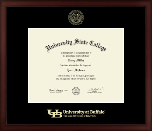 University at Buffalo - Officially Licensed - Gold Embossed Diploma Frame - Document Size 12.5" x 9.75"