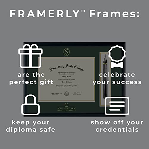 Southeastern Louisiana University - Officially Licensed - Bachelor's/Master's - Gold Embossed Tassel Diploma Frame - Document Size 11" x 8.5"