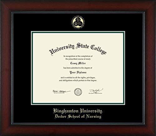 Binghamton University Decker School of Nursing - Officially Licensed - Gold Embossed Diploma Frame - Document Size 11" x 8.5"