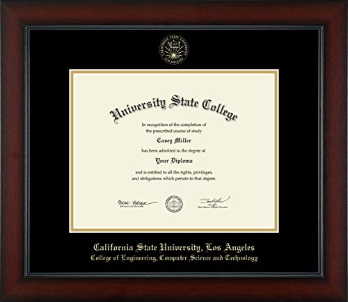 California State University Los Angeles College of Engineering, Computer Science and Technology - Officially Licensed - Gold Embossed Diploma Frame - Document Size 11" x 8.5"