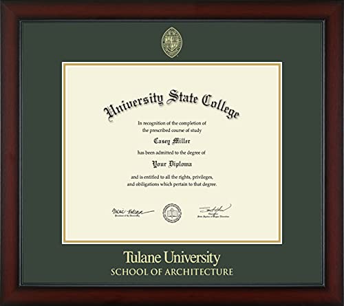 Tulane University School of Architecture - Officially Licensed - Gold Embossed Diploma Frame - Document Size 17" x 14"