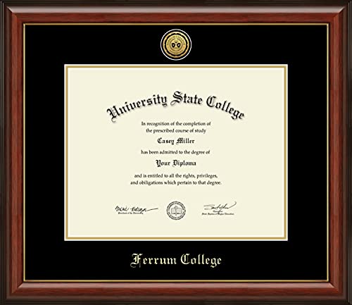 Ferrum College - Officially Licensed - Gold Medallion Diploma Frame - Document Size 14" x 11"