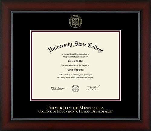 University of Minnesota Twin Cities College of Education & Human Development - Officially Licensed - Gold Embossed Diploma Frame - Document Size 11" x 8.5"