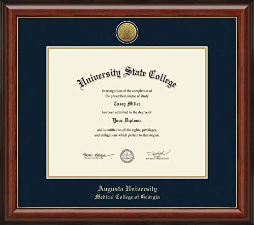 Augusta University Medical College of Georgia - Officially Licensed - Gold Medallion Diploma Frame - Document Size 22" x 18"