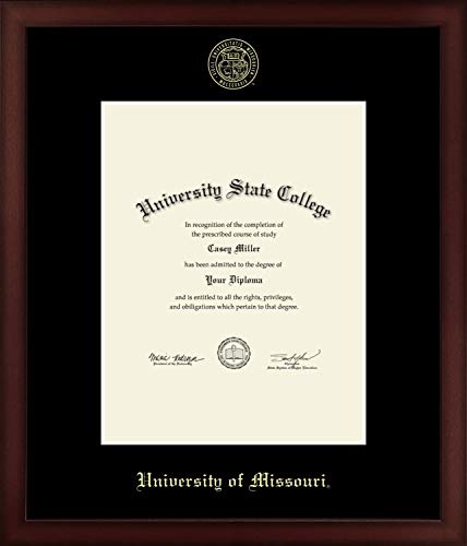 University of Missouri Columbia - Officially Licensed - Bachelor's/Master's - Gold Embossed Diploma Frame - Document Size 8.5" x 11"